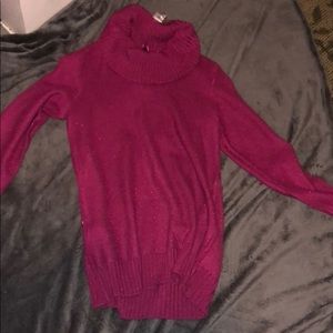 Sparkly sweater dress with cowl neck. NWT!!